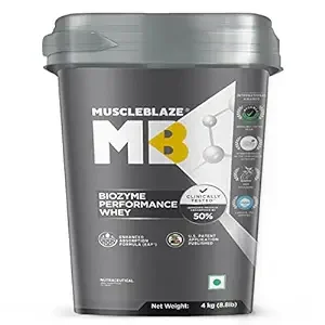 MB BIOENZYME PERFORMANCE 4KG WHEY | 25 GM PROTEIN | 111 SERVING - FREE CITRULINE MALATE 100 GM....
