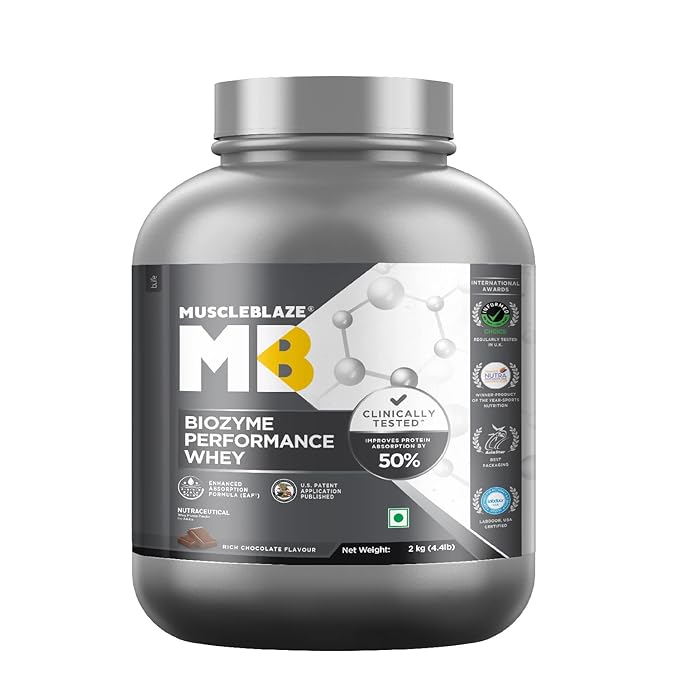 MB -MUSCLE BLAZE BIOENZYME PERFORMANCE WHEY 2KG | 25 GM PROTEIN| 56 SERVING